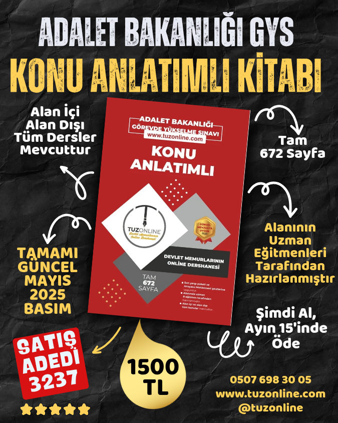Adalet Bakanlığı GYS Konu Anlatımlı Kitap